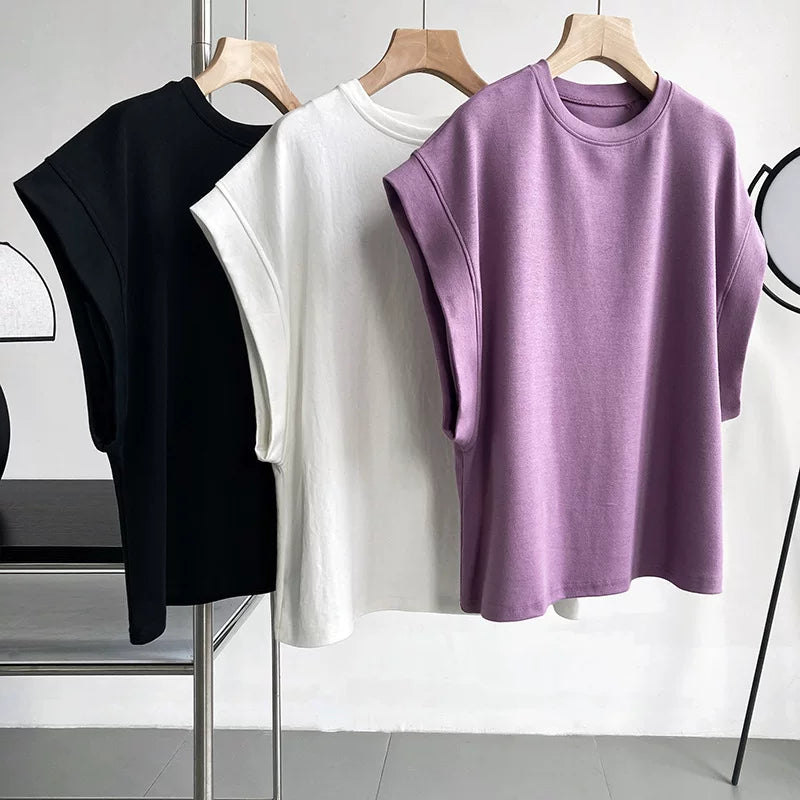 french sleeve casual tshirt 3color 【NINE7072】