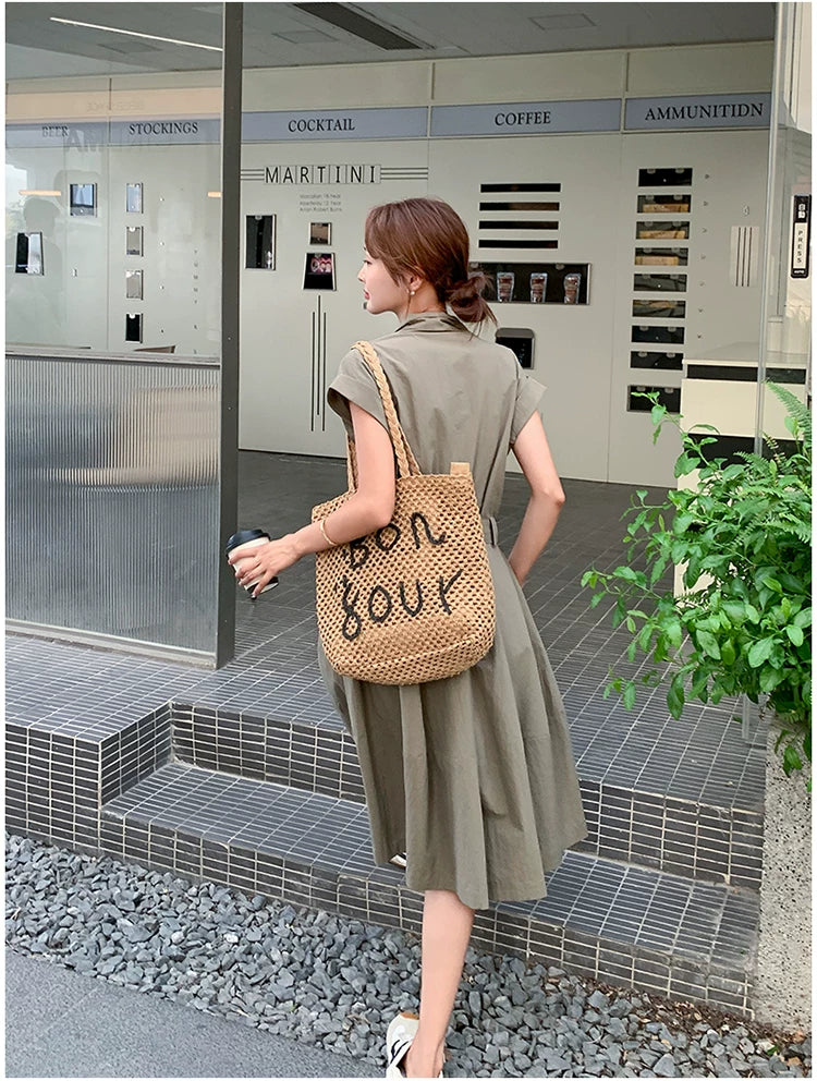 military belt safari dress 1color 【NINE7132】
