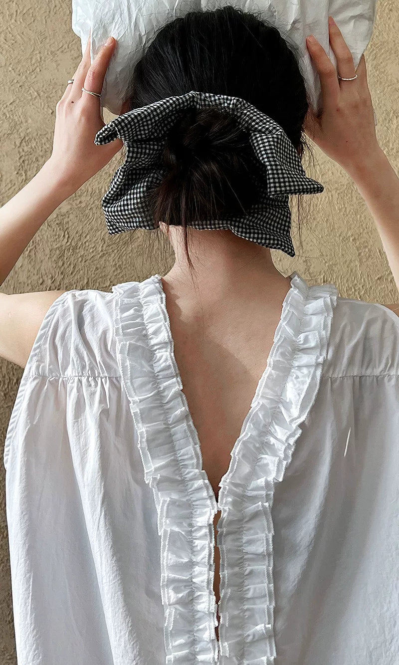 ruffle sleeveless 2way shirt 2color 【NINE7023】