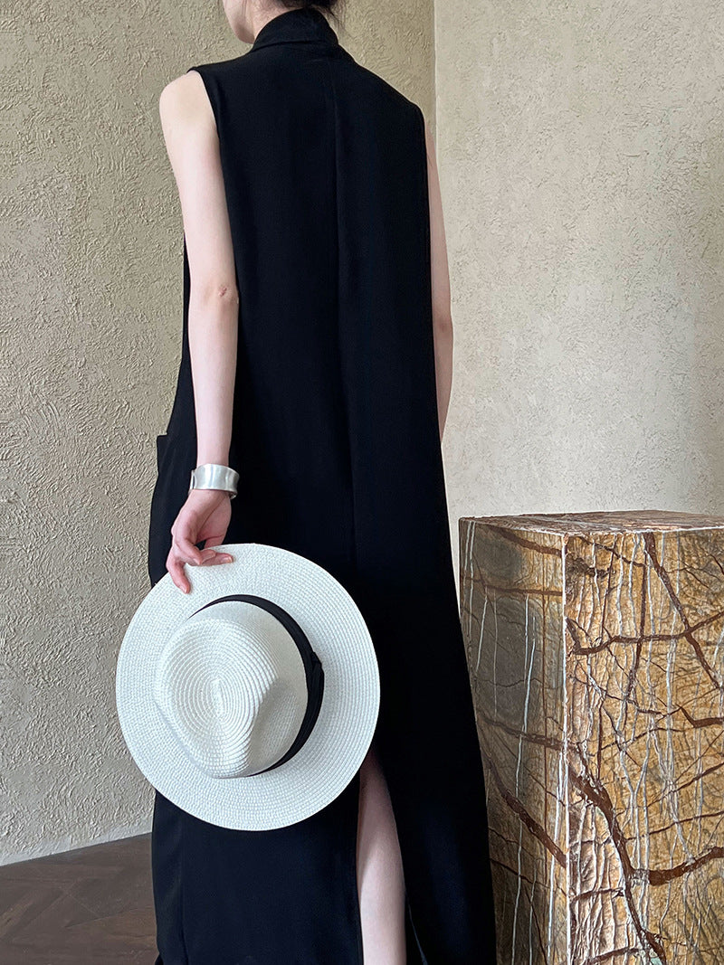 draped sleeveless maxi dress 2color 【NINE7231】