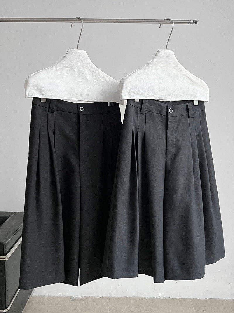 double tuck wide culottes pants 2colors 【NINE7230】
