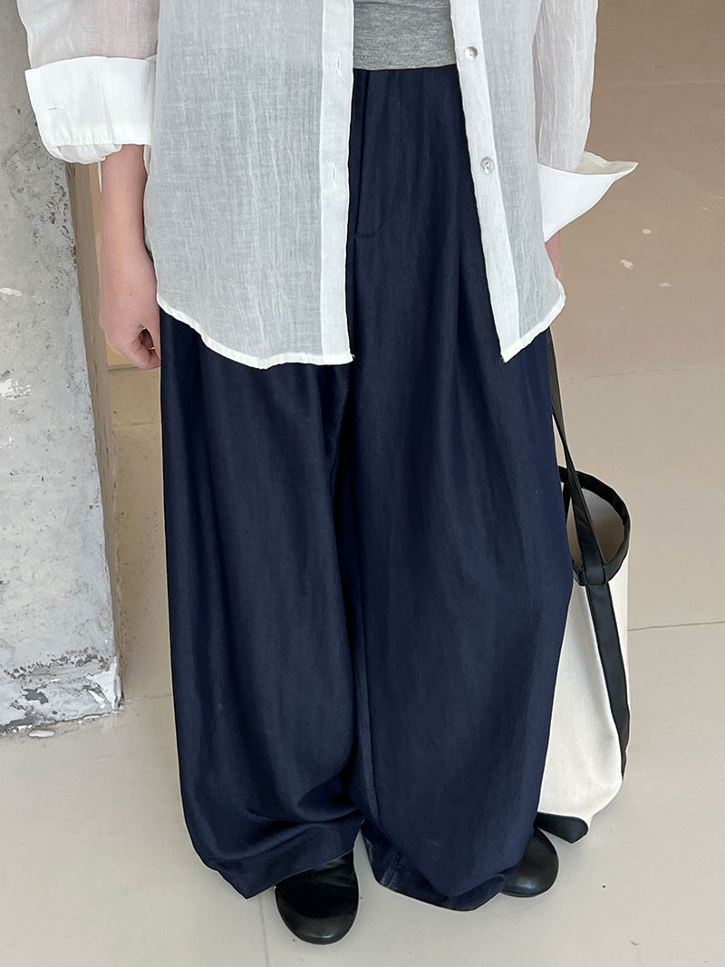 wide leg casual tuck pants 3color 【NINE7247】