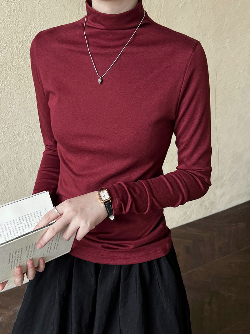 slim turtleneck long sleeve top 6color 【NINE7262】
