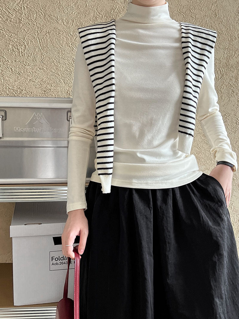 slim turtleneck long sleeve top 6color 【NINE7262】