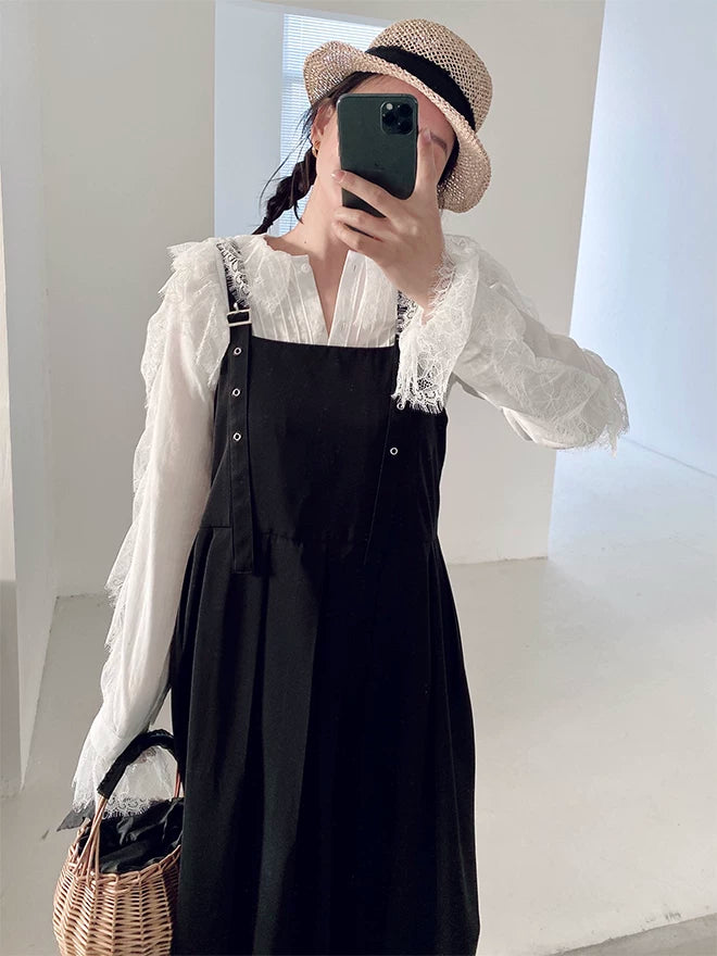 casual flared camisole long dress 1color 【NINE7054】