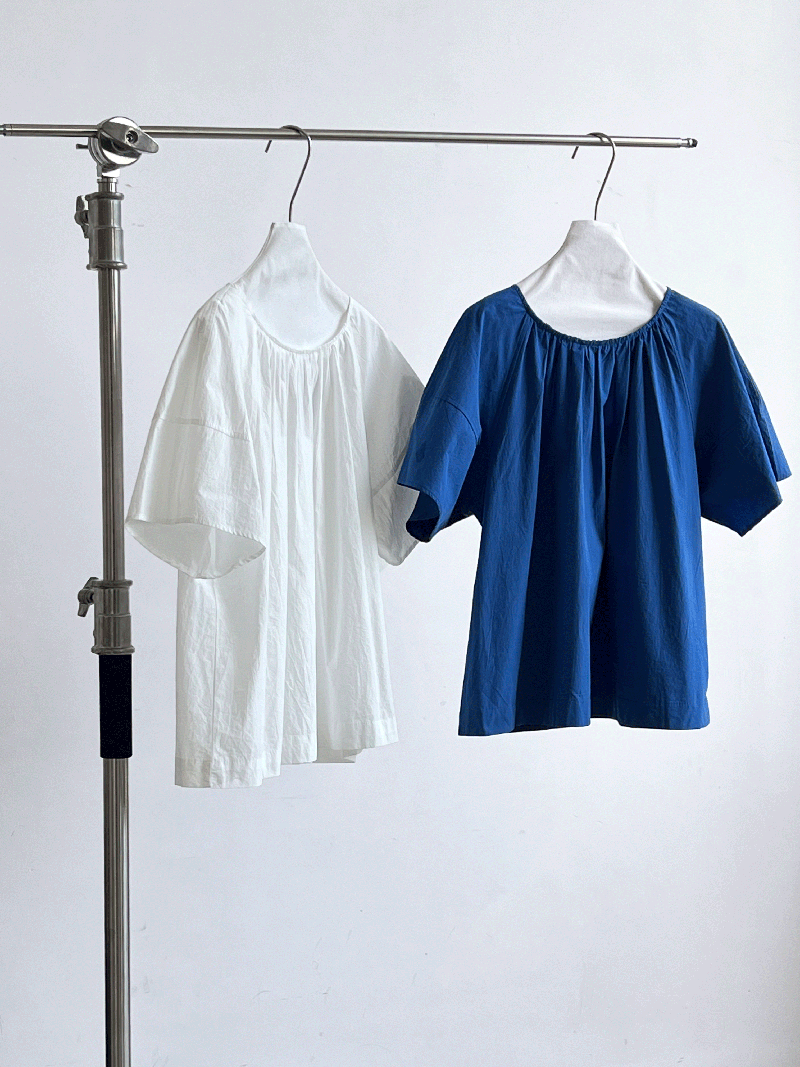 back open ribbon blouse 2color 【NINE7071】