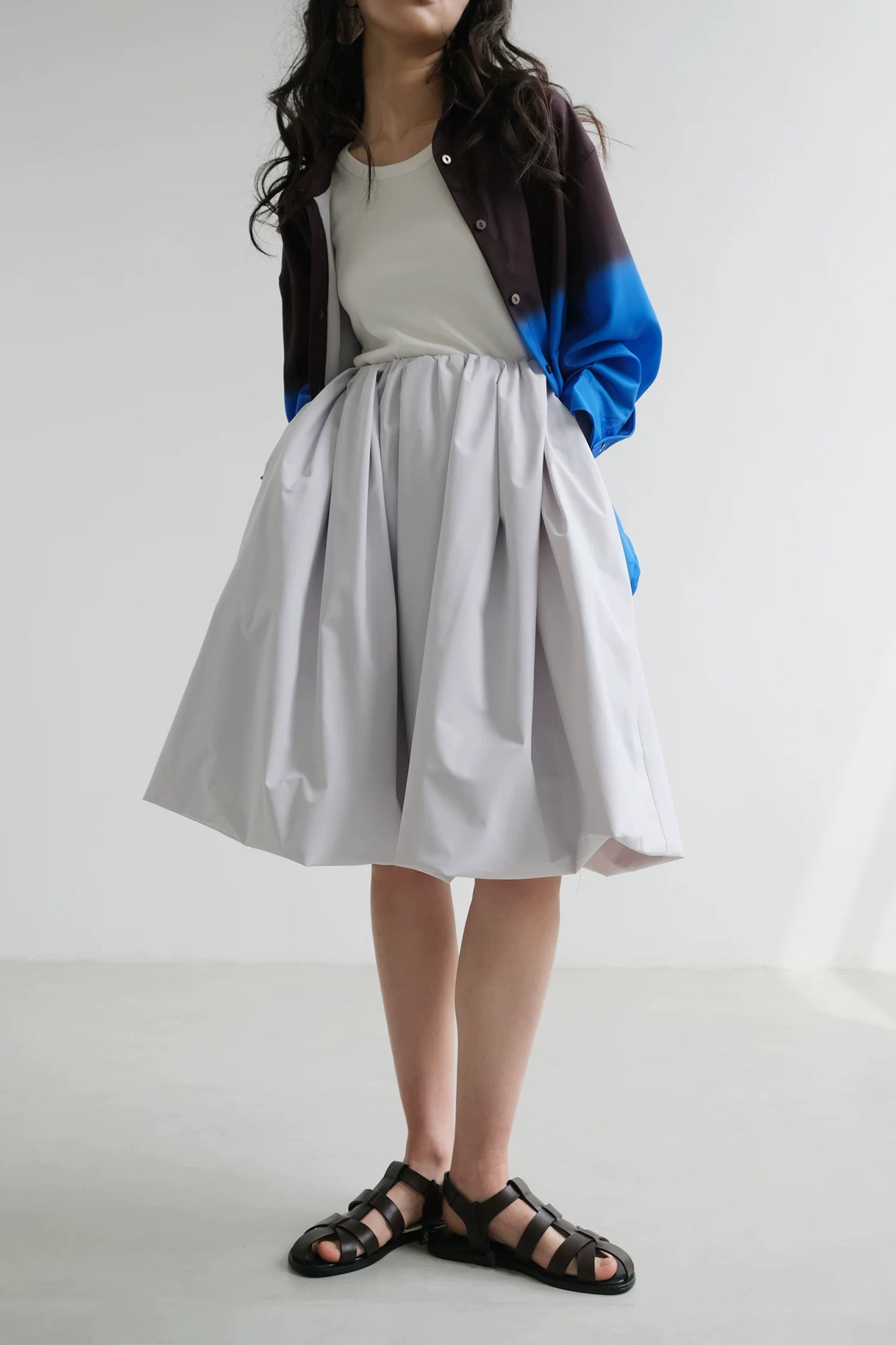balloon flare midi skirt 2colors 【NINE7203】