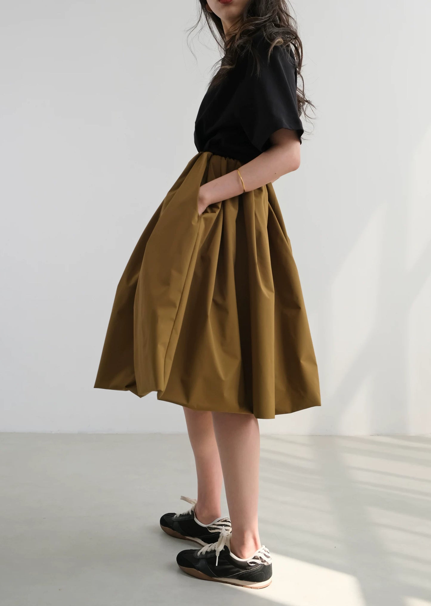 balloon flare midi skirt 2colors 【NINE7203】
