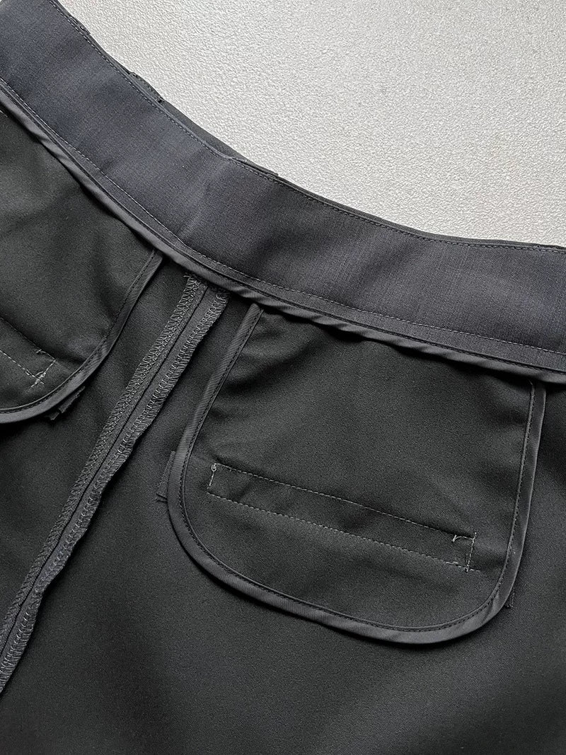 pleated wide leg pants 2color 【NINE7058】