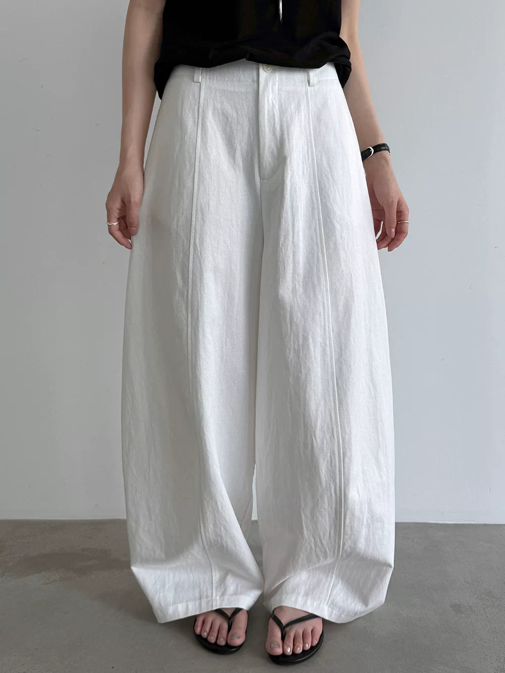 drape wide leg casual pants 3color 【NINE7025】