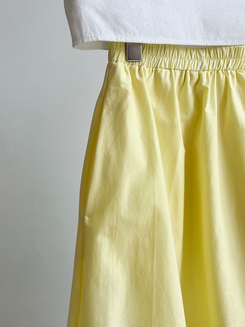 flared a line long skirt 3color 【NINE7246】