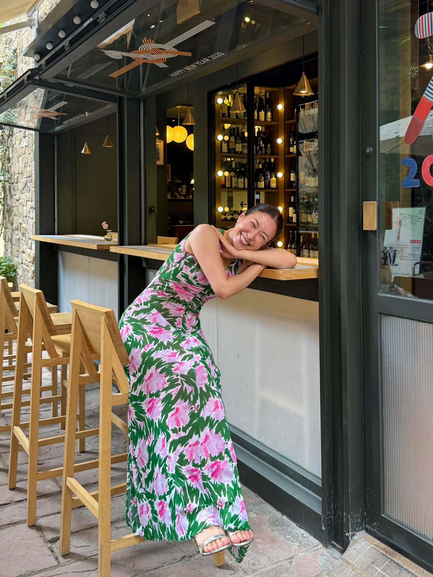 2way floral print sleeveless maxi dress 1color 【NINE7206】