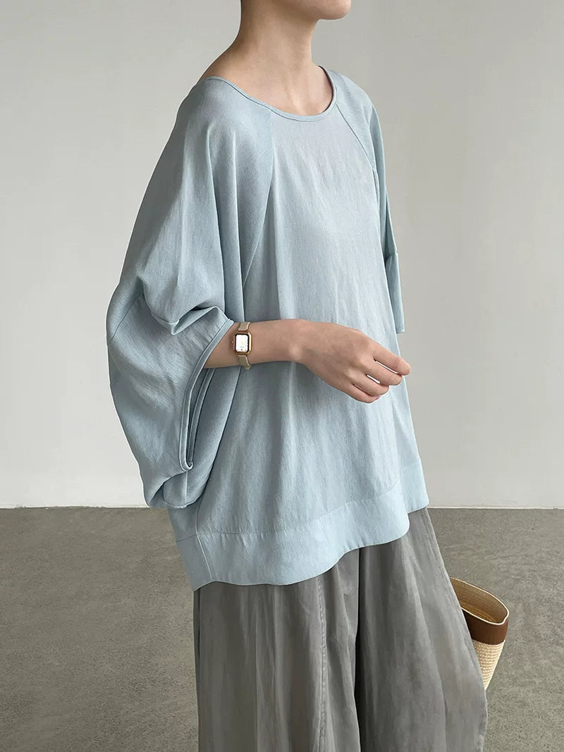 loose dolman sleeve casual blouse 2color 【NINE7073】