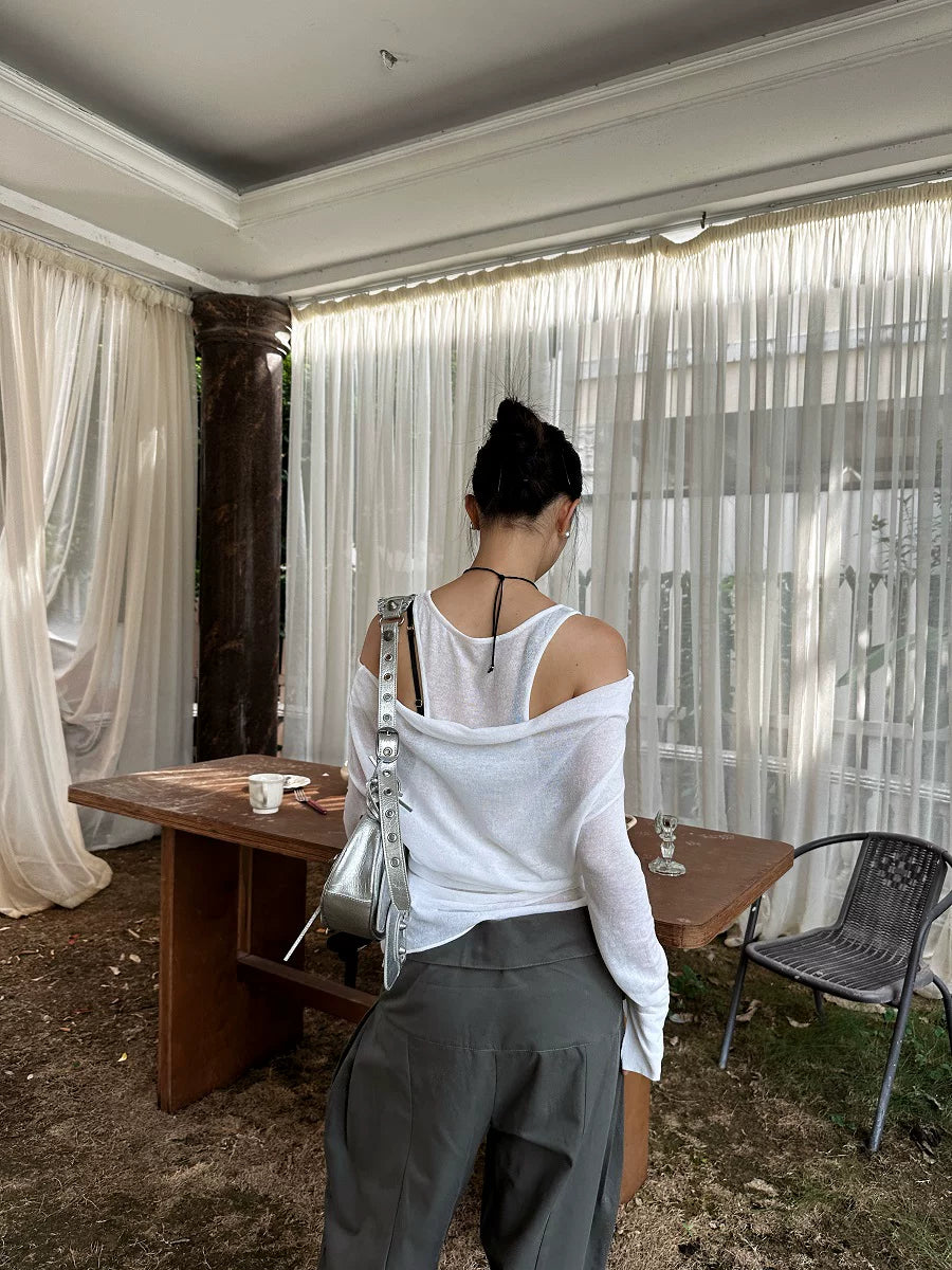foldover waist loose casual pants 1color 【NINE7153】