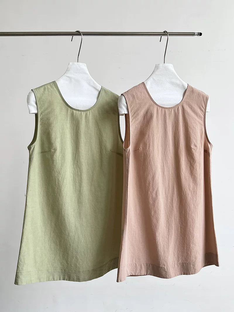 belted tunic skirt linen setup 2color 【NINE7075】