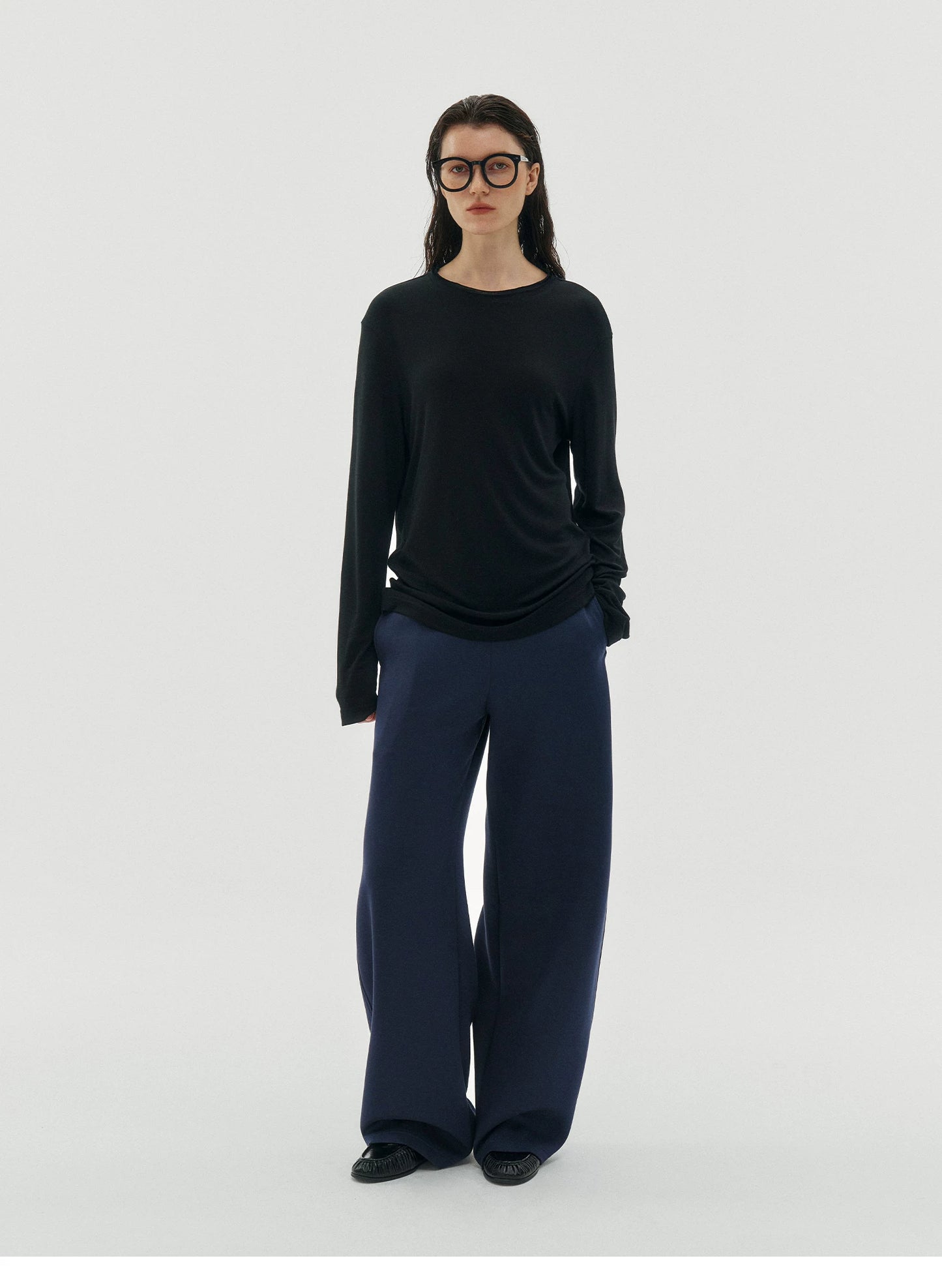 straight wide sweat pants 1color 【NINE7228】