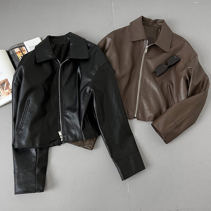 short faux leather jacket 2color 【NINE7252】