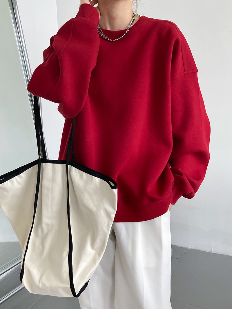 loose crewneck casual sweatshirt 3color 【NINE7255】