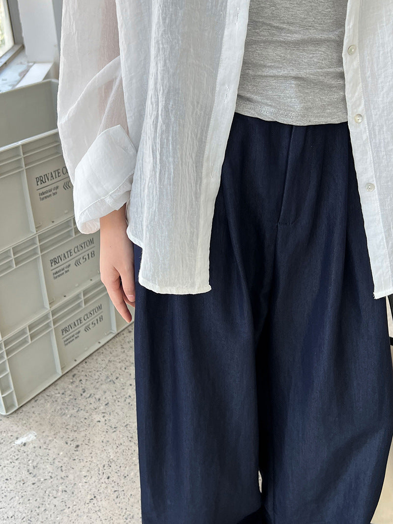 wide leg casual tuck pants 3color 【NINE7247】