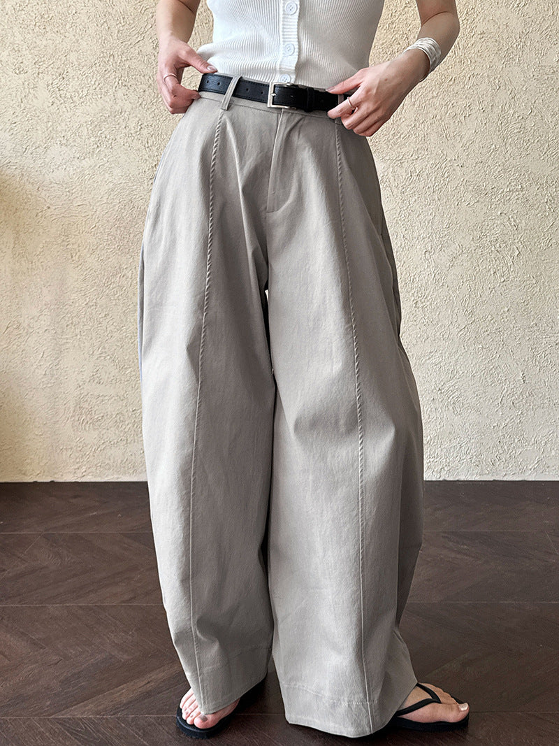 wide leg cocoon pants 4color 【NINE7232】