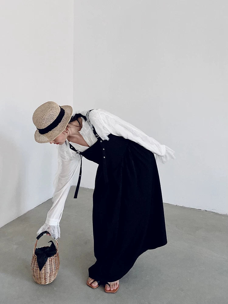 casual flared camisole long dress 1color 【NINE7054】