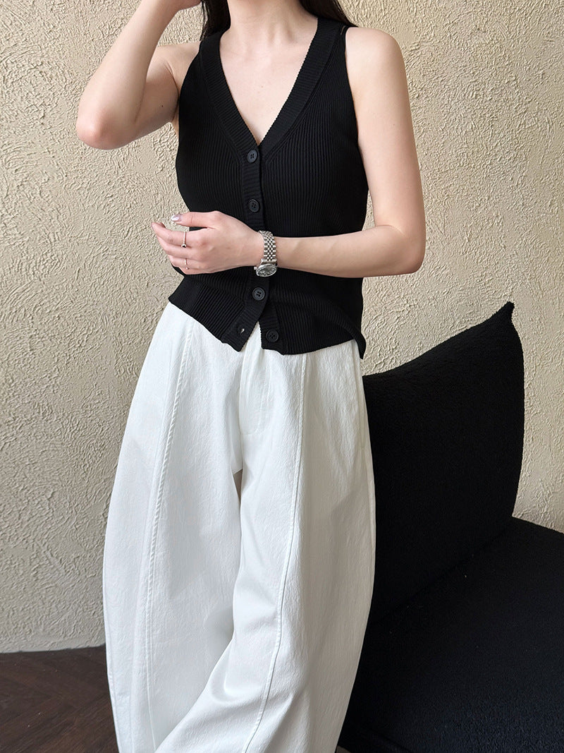 curved seam balloon wide pants 3color 【NINE7064】