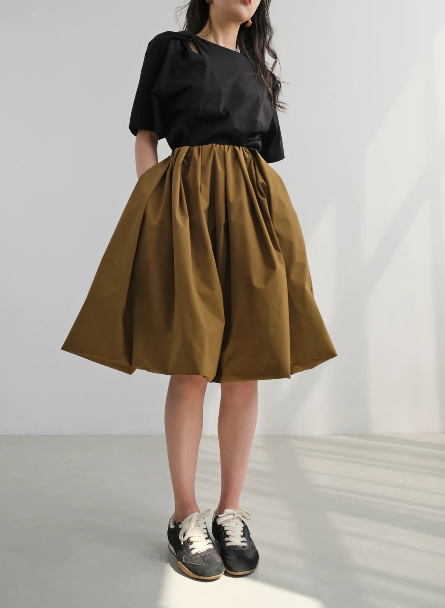 balloon flare midi skirt 2colors 【NINE7203】