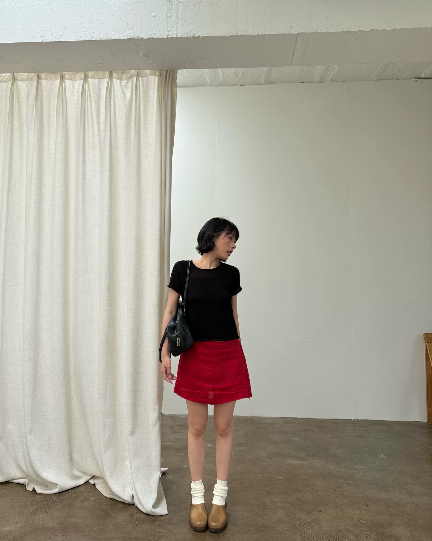 minimal short sleeve knit top 3color【NINE7004】
