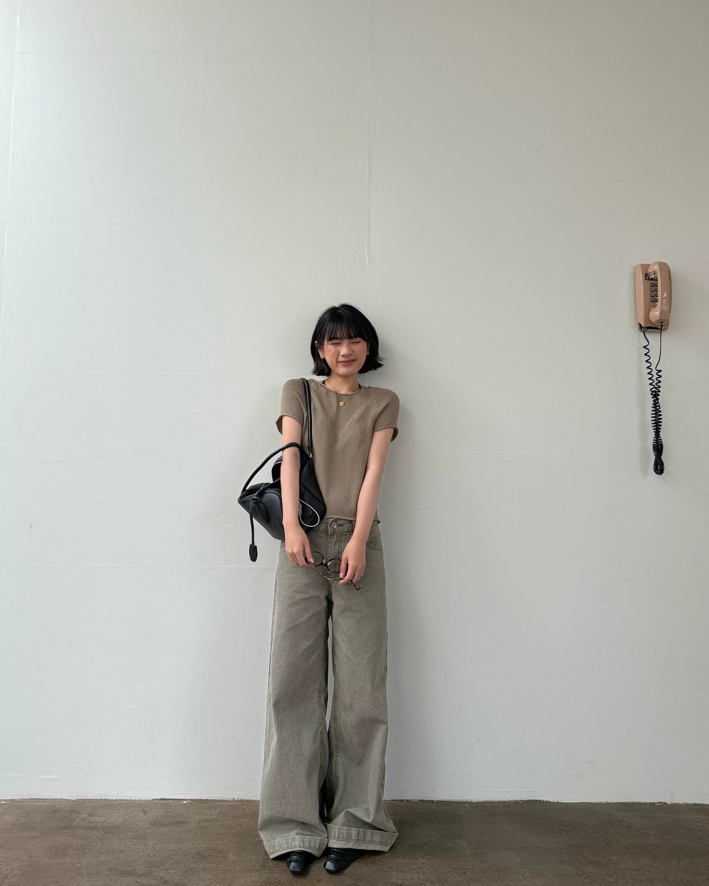 minimal short sleeve knit top 3color【NINE7004】
