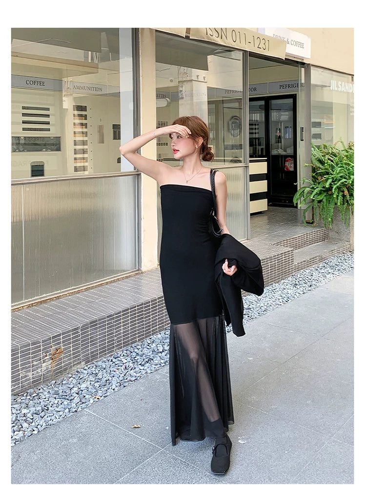 sheer dress tailored jacket setup 1color 【NINE7128】