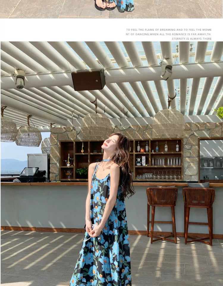 floral print camisole maxi dress 1color 【NINE7115】