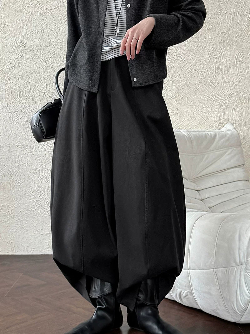 curved seam balloon wide pants 3color 【NINE7064】