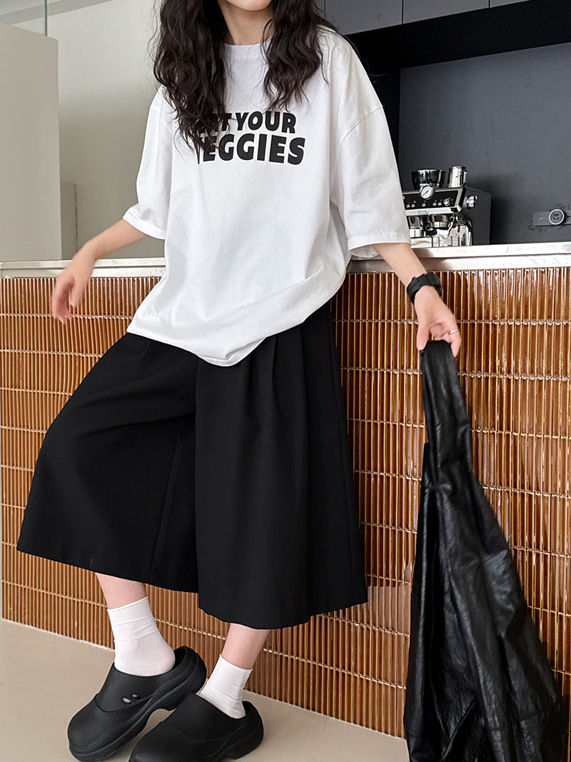 double tuck wide culottes pants 2colors 【NINE7230】