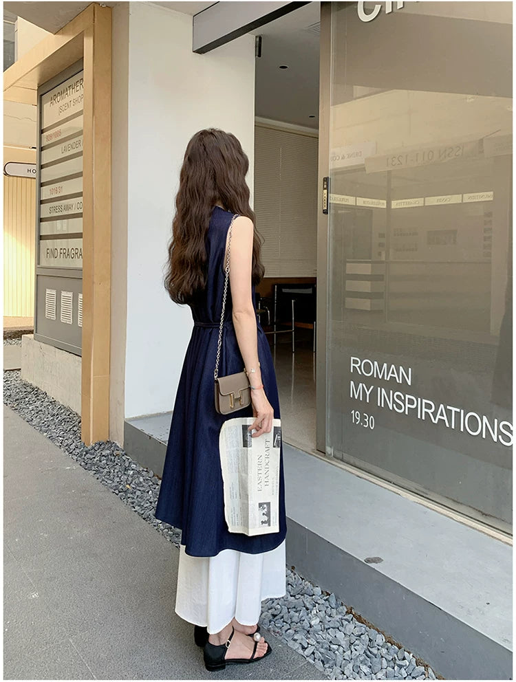 side ribbon dress skirt setup 1color 【NINE7123】