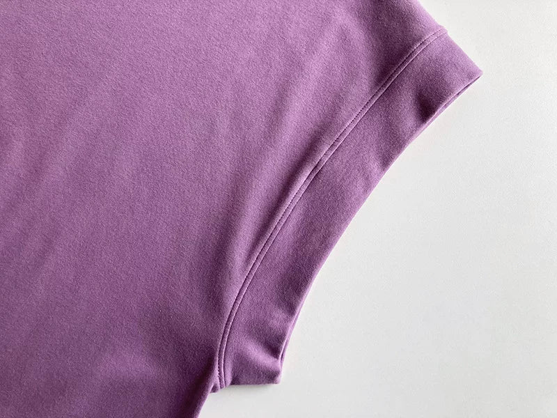 french sleeve casual tshirt 3color 【NINE7072】