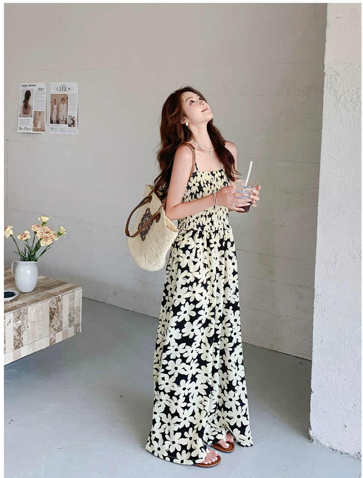 floral print camisole jumpsuit 1color 【NINE7114】