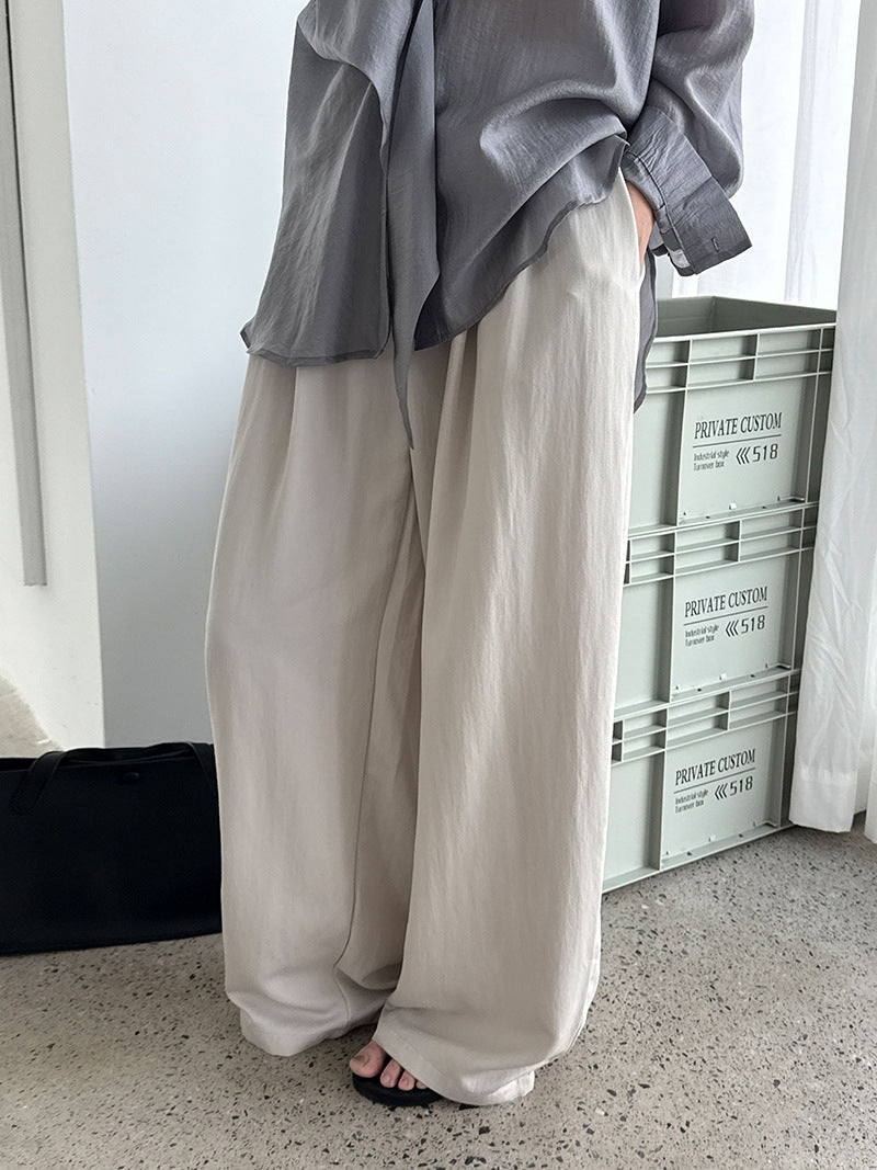 wide leg casual tuck pants 3color 【NINE7247】