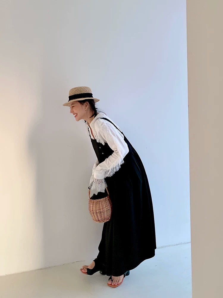 casual flared camisole long dress 1color 【NINE7054】