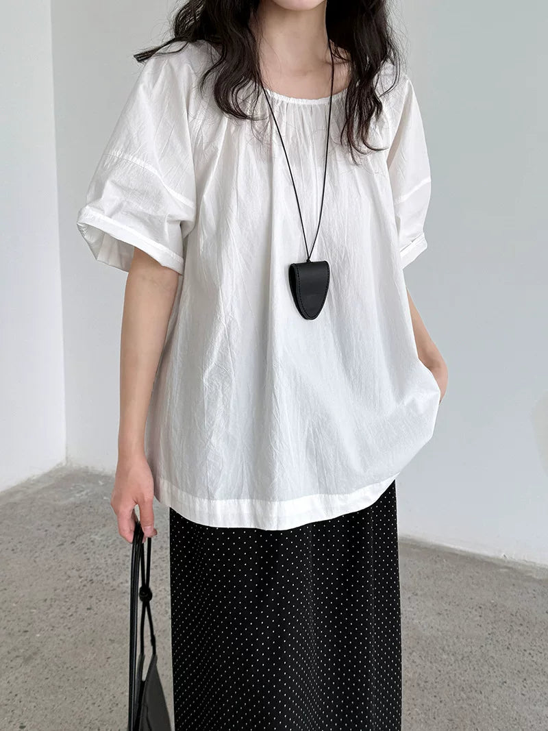 back open ribbon blouse 2color 【NINE7071】