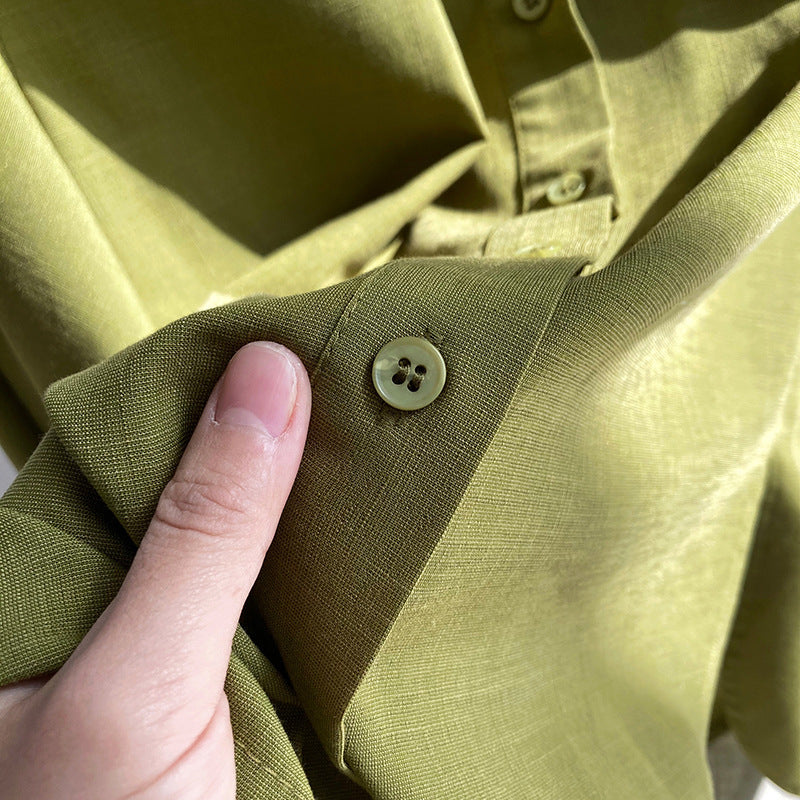 puff sleeve pleated blouse 3color 【NINE7241】