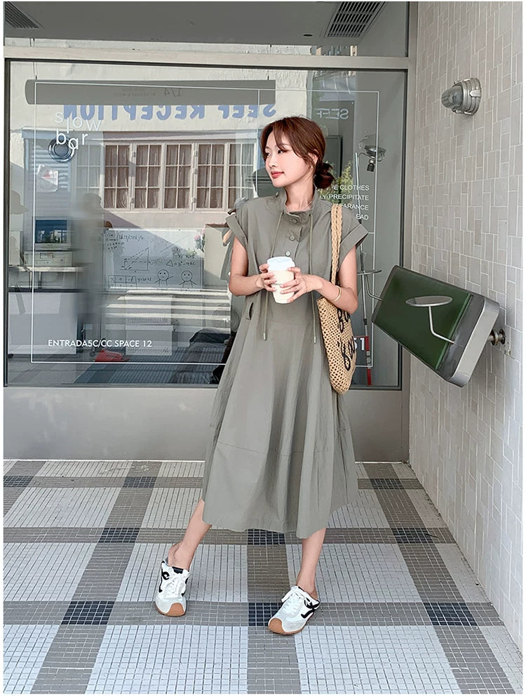 military belt safari dress 1color 【NINE7132】