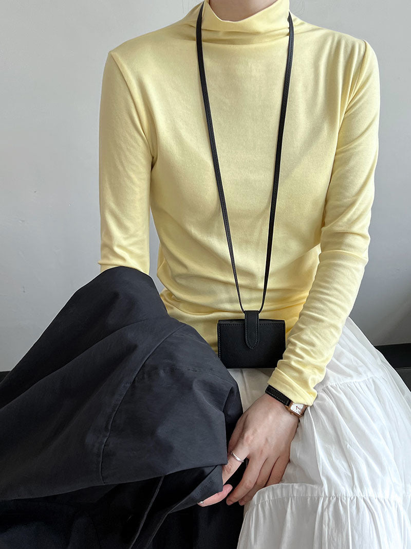 slim turtleneck long sleeve top 6color 【NINE7262】
