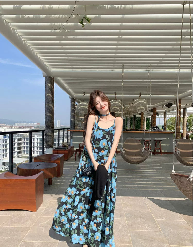 floral print camisole maxi dress 1color 【NINE7115】