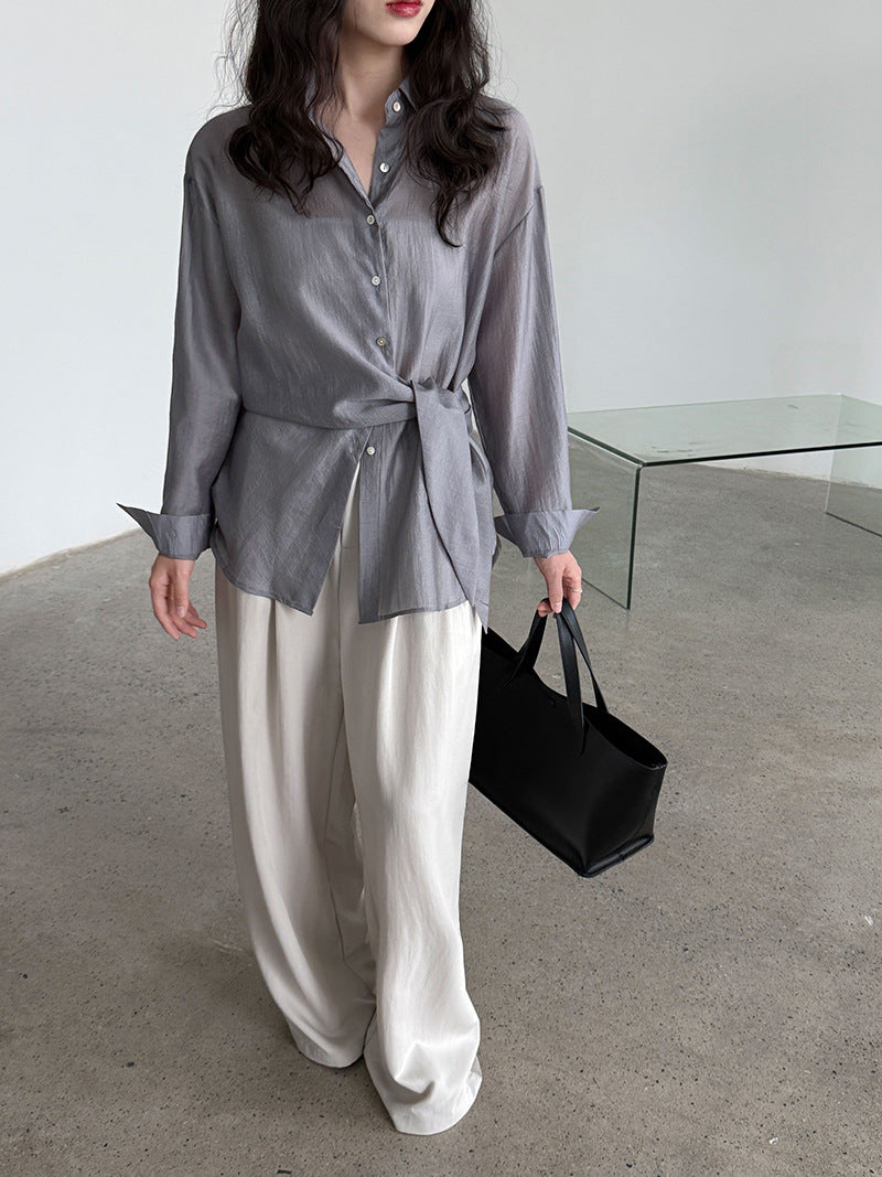 wide leg casual tuck pants 3color 【NINE7247】