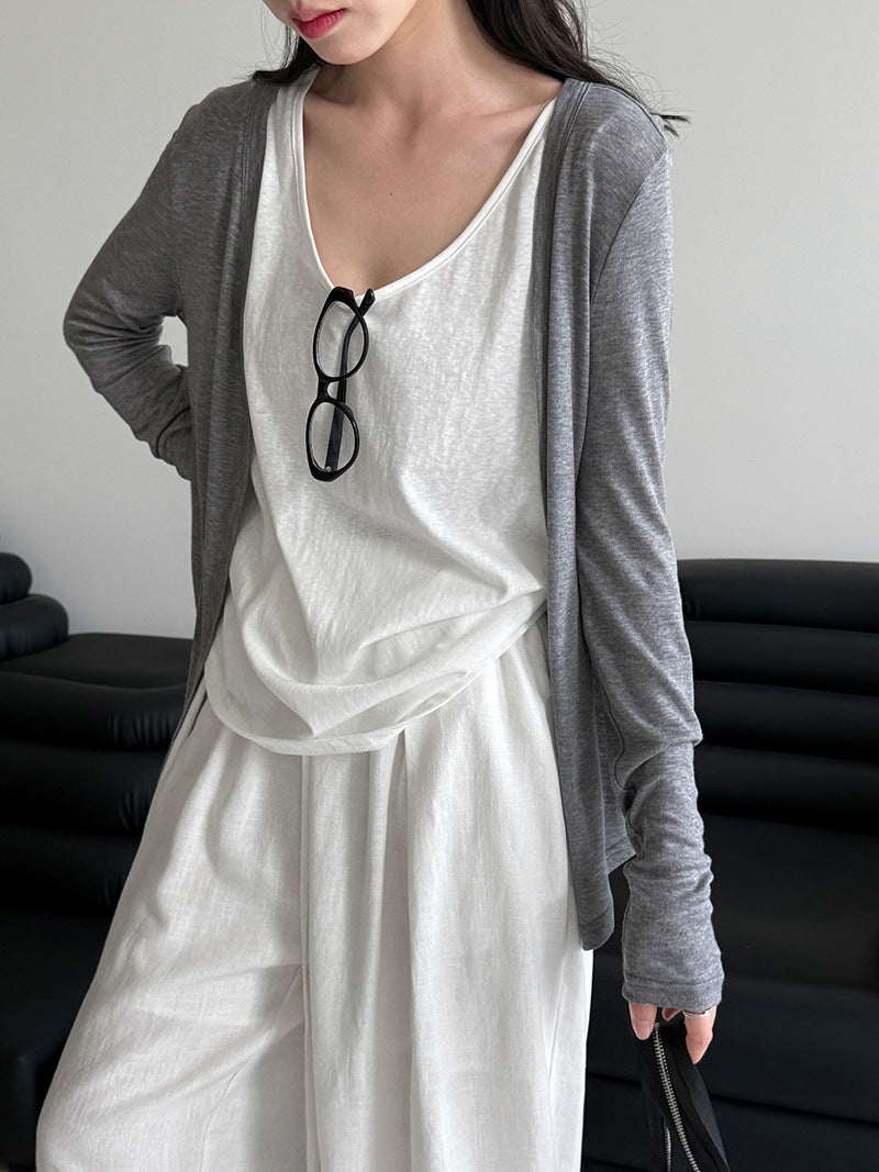 cardigan tank top 2piece set 【NINE7249】