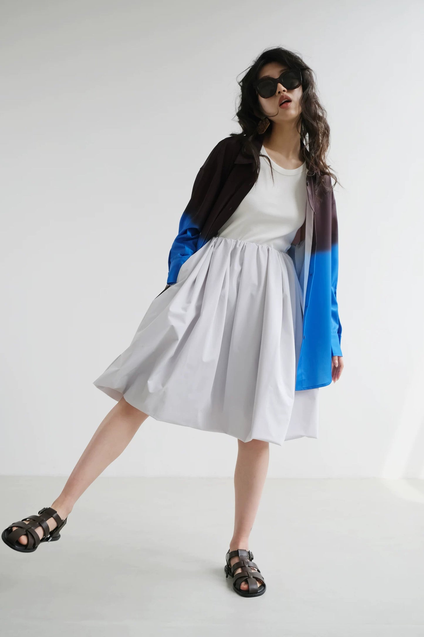 balloon flare midi skirt 2colors 【NINE7203】