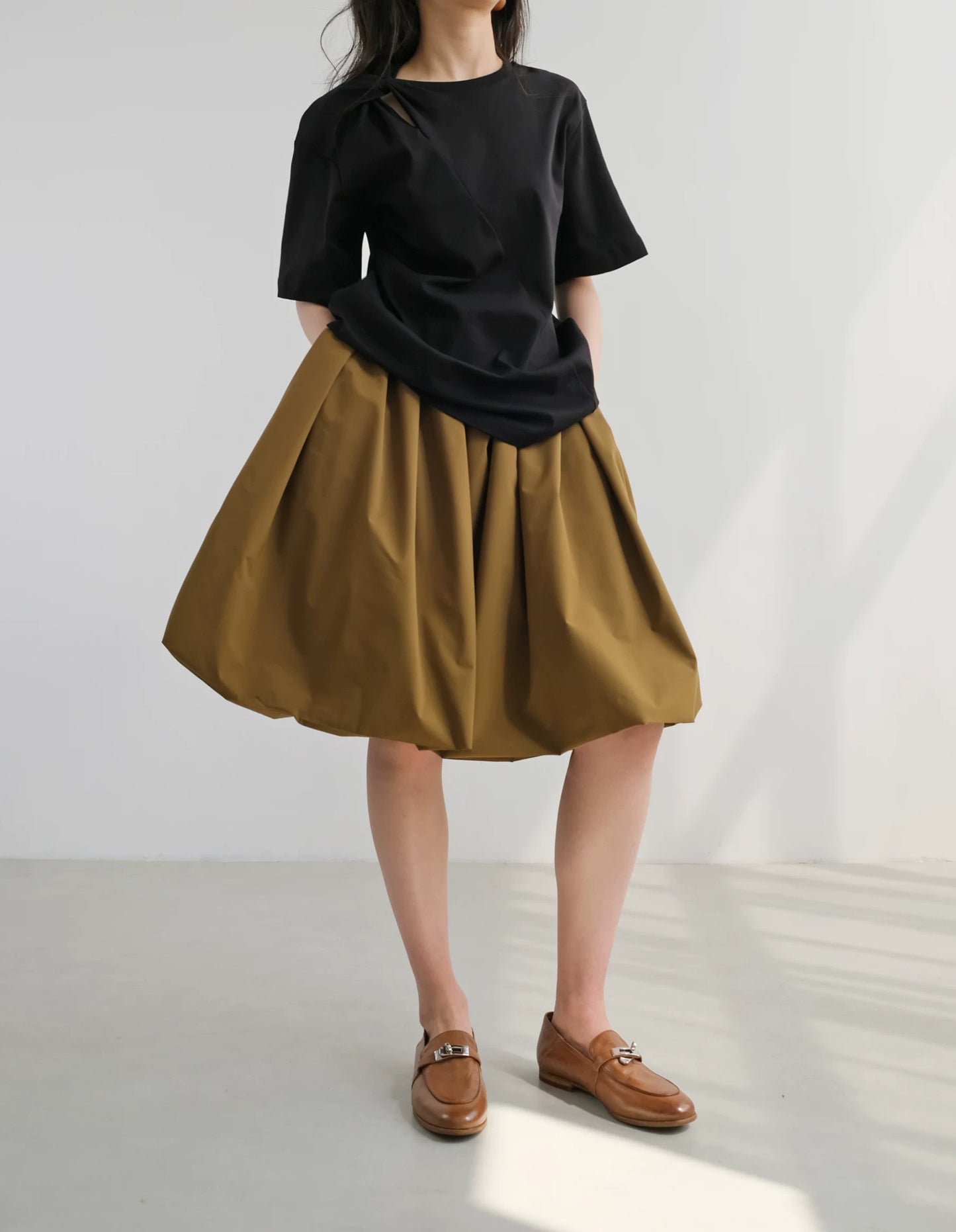 balloon flare midi skirt 2colors 【NINE7203】
