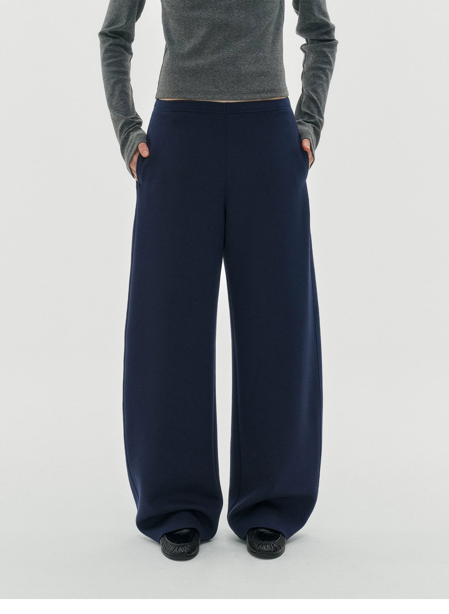 straight wide sweat pants 1color 【NINE7228】