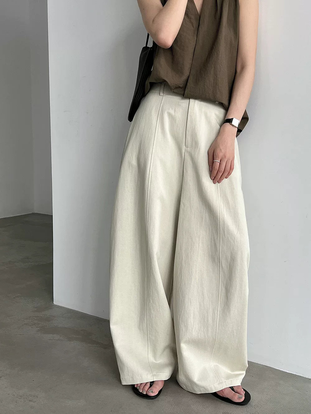 drape wide leg casual pants 3color 【NINE7025】