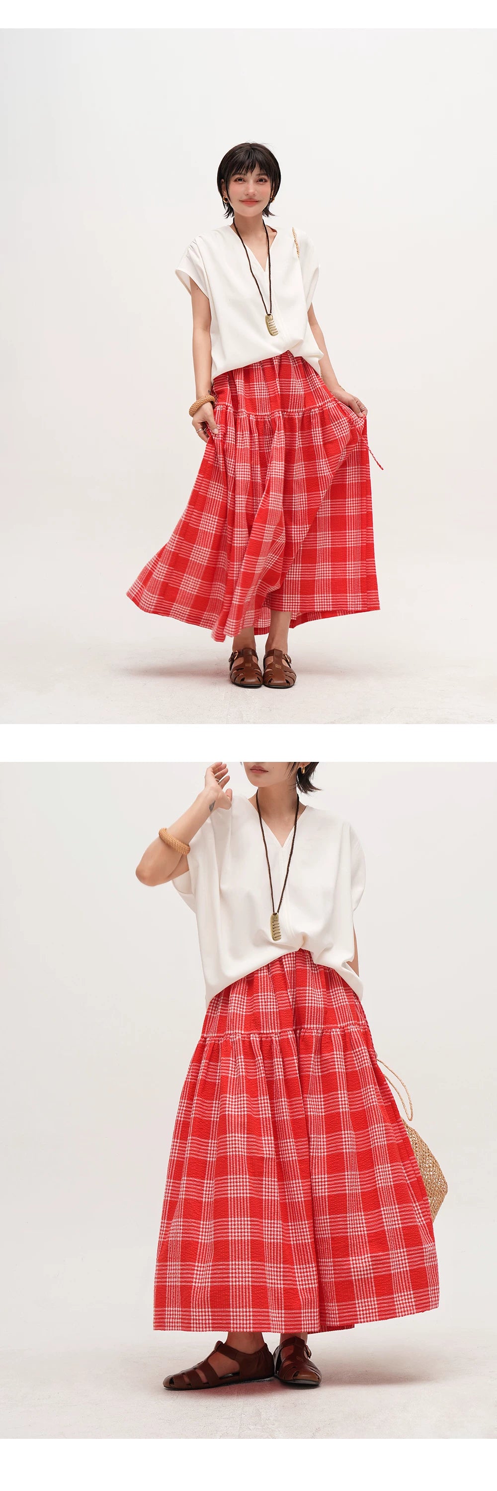 loose Vneck short sleeve tshirt 1color 【NINE7049】